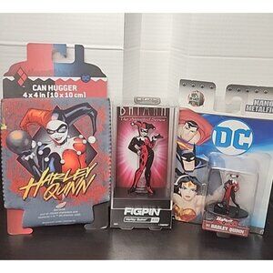 3 HARLEY QUINN lot FigPin #478 Nano Metalfigs DC17 die cast Batman Can Hugger